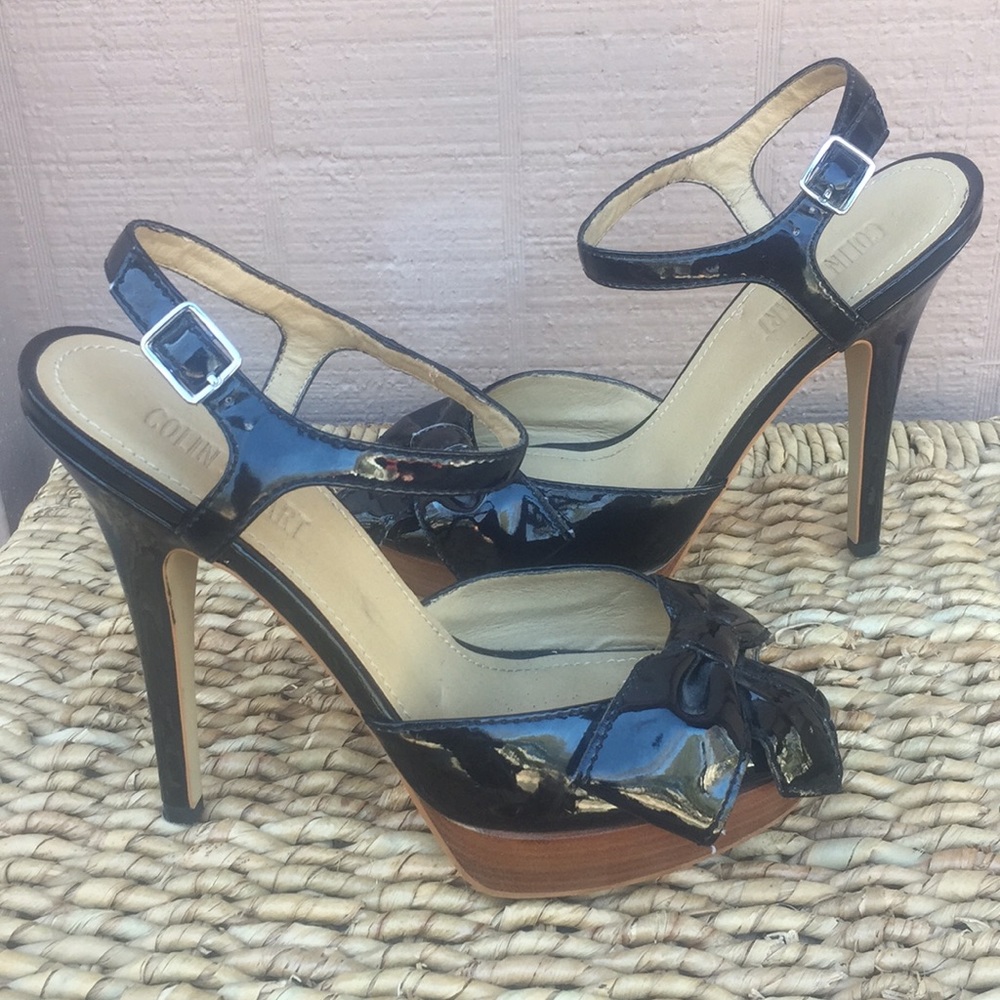 Sz 9 Black Patent Colin Stuart 51/2 Inch Heels